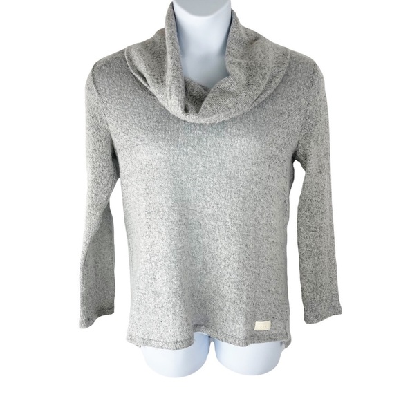 DKNY Soft Gray Cowl Neck High Low Sweater Size Medium - Picture 1 of 9